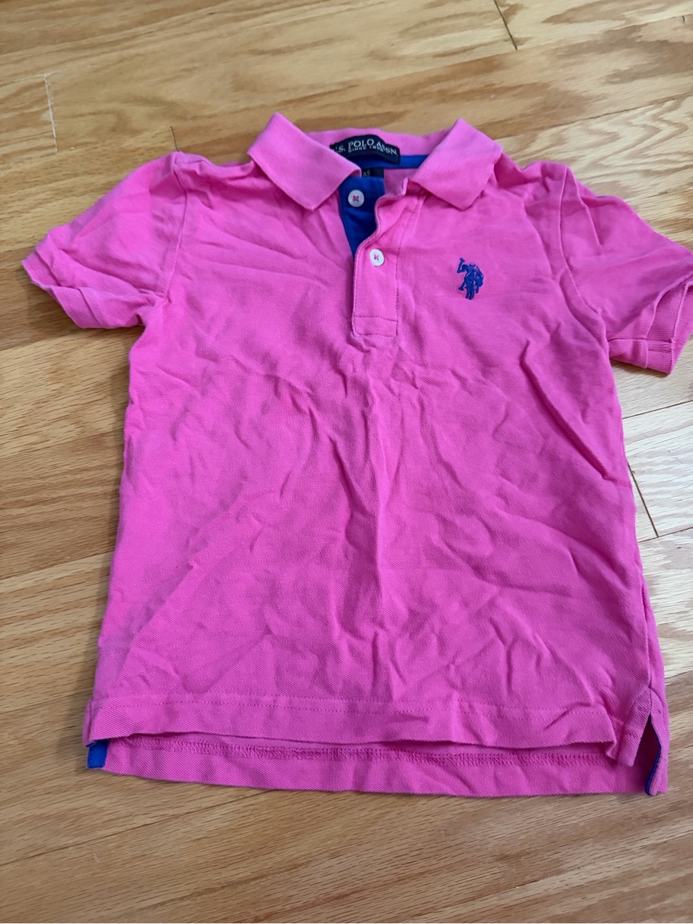 U.S. Polo Assn. Hot Pink Polo with Navy Logo